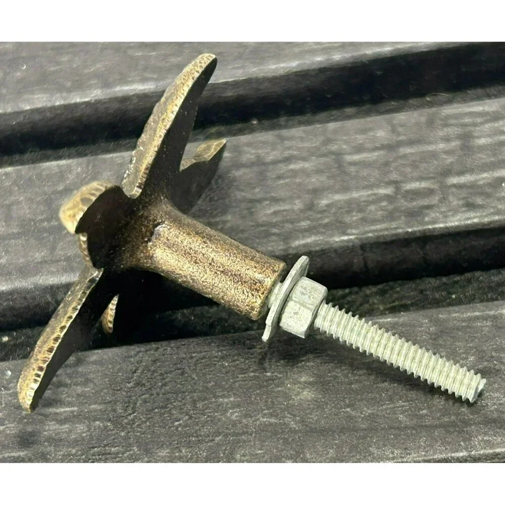 Starfish Cast Iron Drawer Knobs Set Of 2 Antique Bronze Finish Coastal Home Deco - Picture 3 of 3